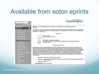 Available from soton eprints
@suukii http://eprints.soton.ac.uk/363714/
 