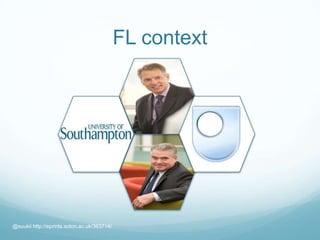 FL context
@suukii http://eprints.soton.ac.uk/363714/
 