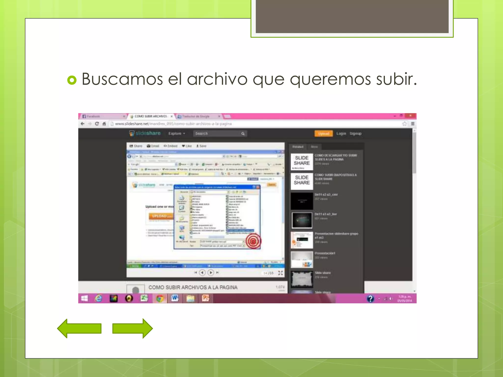  Buscamos el archivo que queremos subir.
 