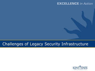 Challenges of Legacy Security Infrastructure
 