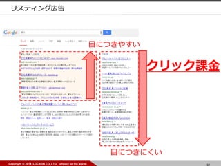32Copyright ? 2014 LOCKON CO.,LTD -impact on the world-
ĿˤĤ䤹
ĿˤĤˤ
ån
ꥹƥ󥰎ڸ
 