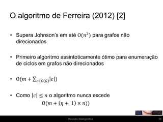 O algoritmo de Ferreira (2012) [2]
36Revisão bibliográfica
 
 