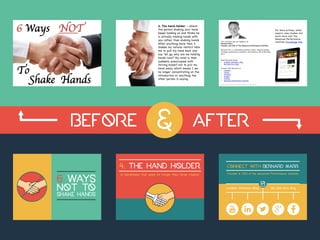 6 Ways Not To Shake Hands (By Bernard Marr. Redesigned by Ethos3.)