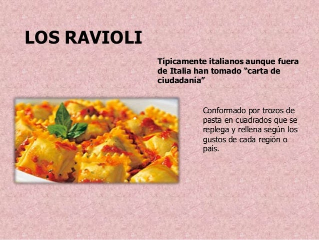 Comidas típicas de Italia