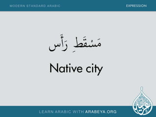 Modern Standard Arabic Expressions 