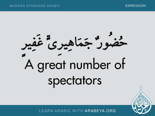 Modern Standard Arabic Expressions 