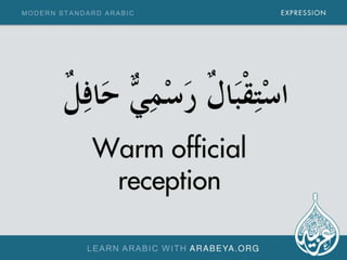 Modern Standard Arabic Expressions 