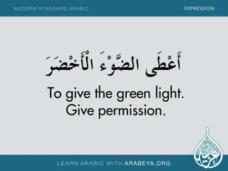 Modern Standard Arabic Expressions 