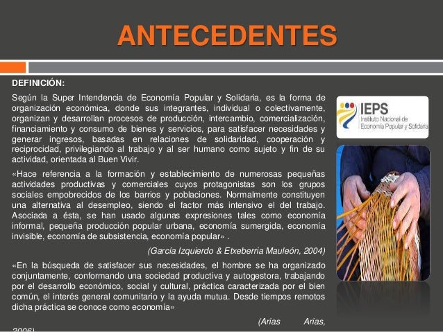 ECONOMÍA POPULAR Y SOLIDARIA EN EL ECUADOR