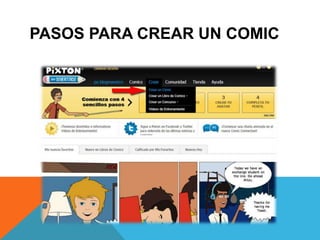 PASOS PARA CREAR UN COMIC
 
