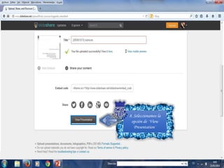 8. Seleccionamos la
opción de ·View
Presentation·
 