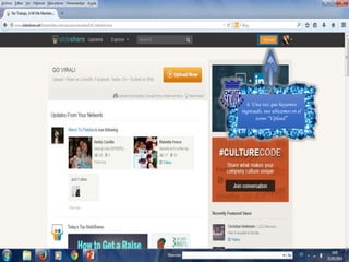 4. Una vez que hayamos
ingresado, nos ubicamos en el
icono “Upload”
 