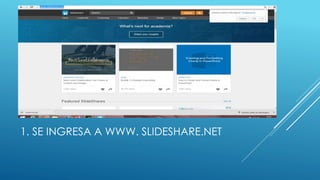 1. SE INGRESA A WWW. SLIDESHARE.NET