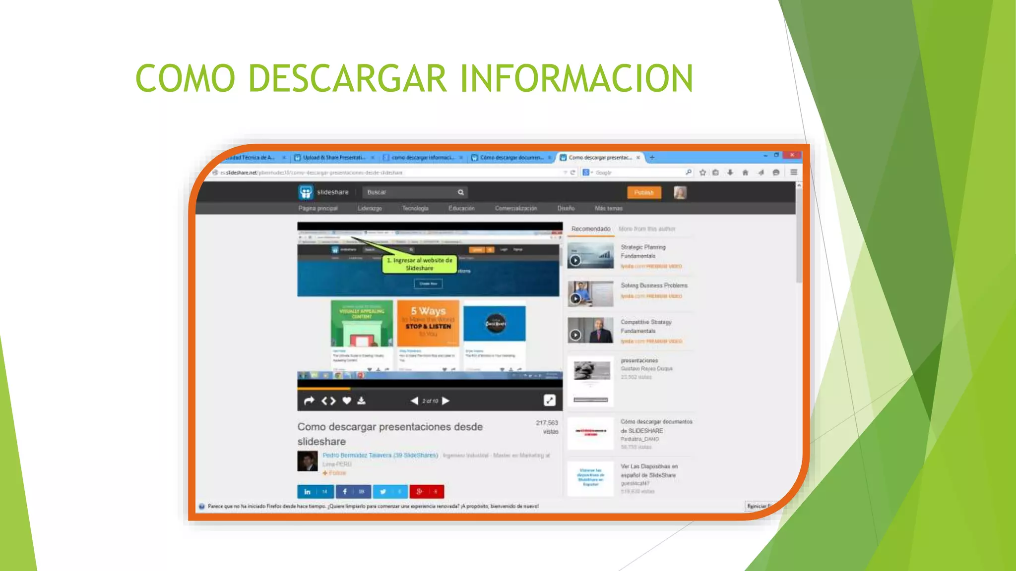 COMO DESCARGAR INFORMACION