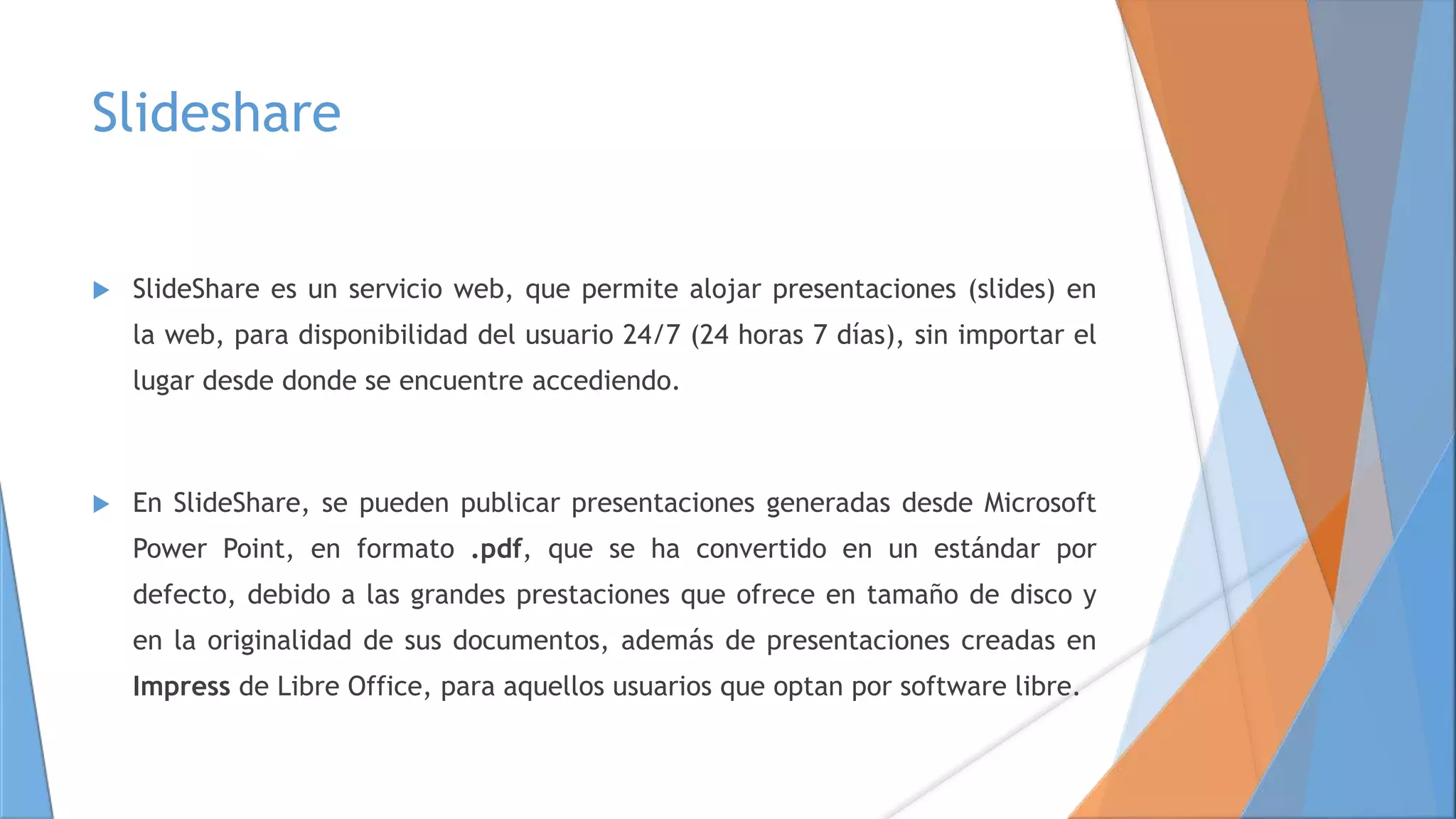 Uso del Slideshare | PPTX