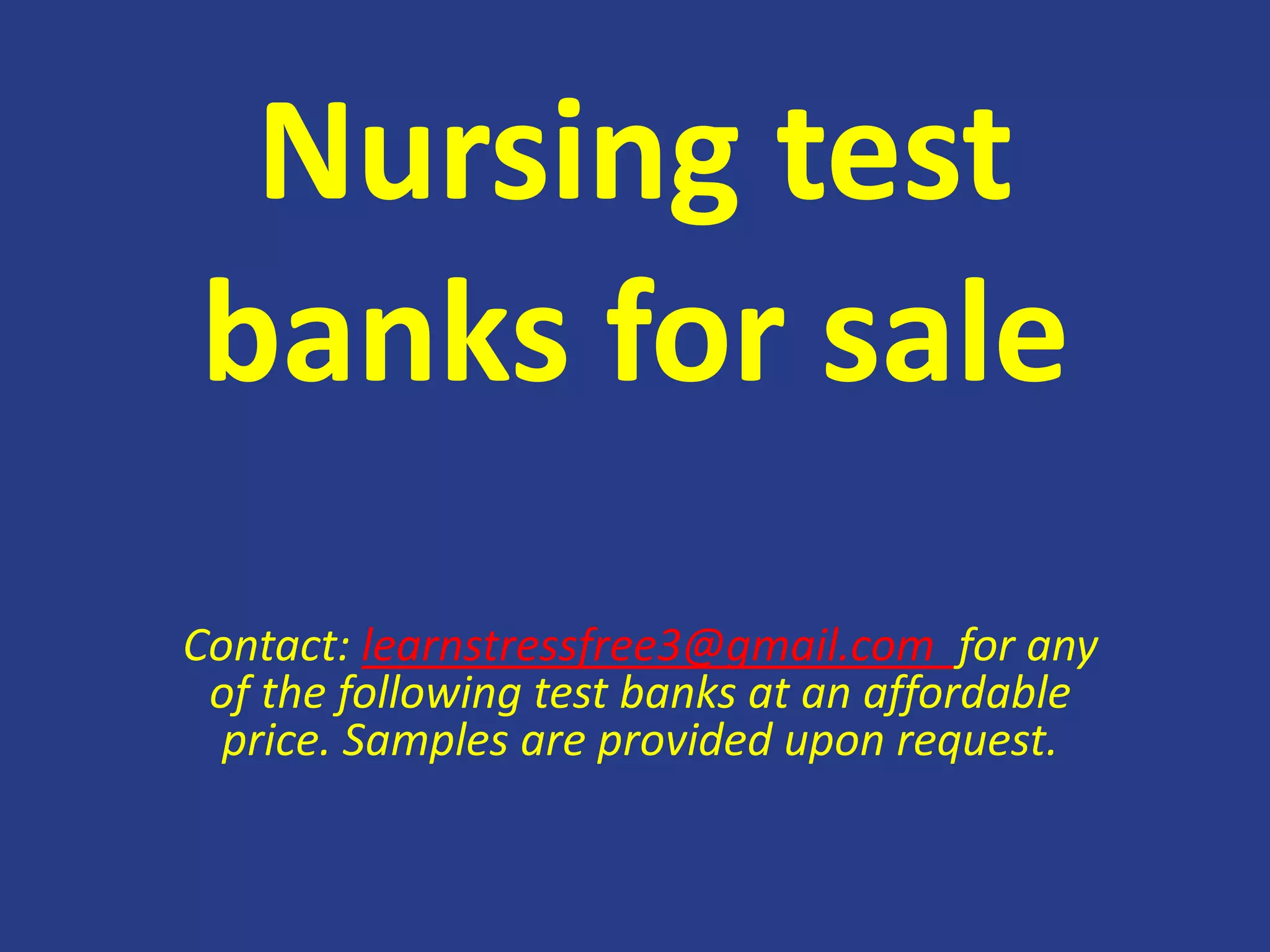 Maternal & Child Nursing Care, 4th edition PPT