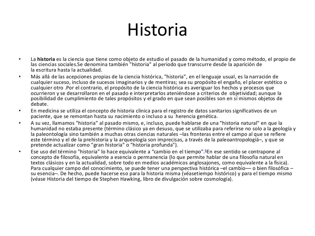 La historia