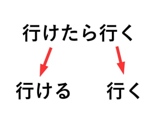 行けたら行く
行ける 行く
 