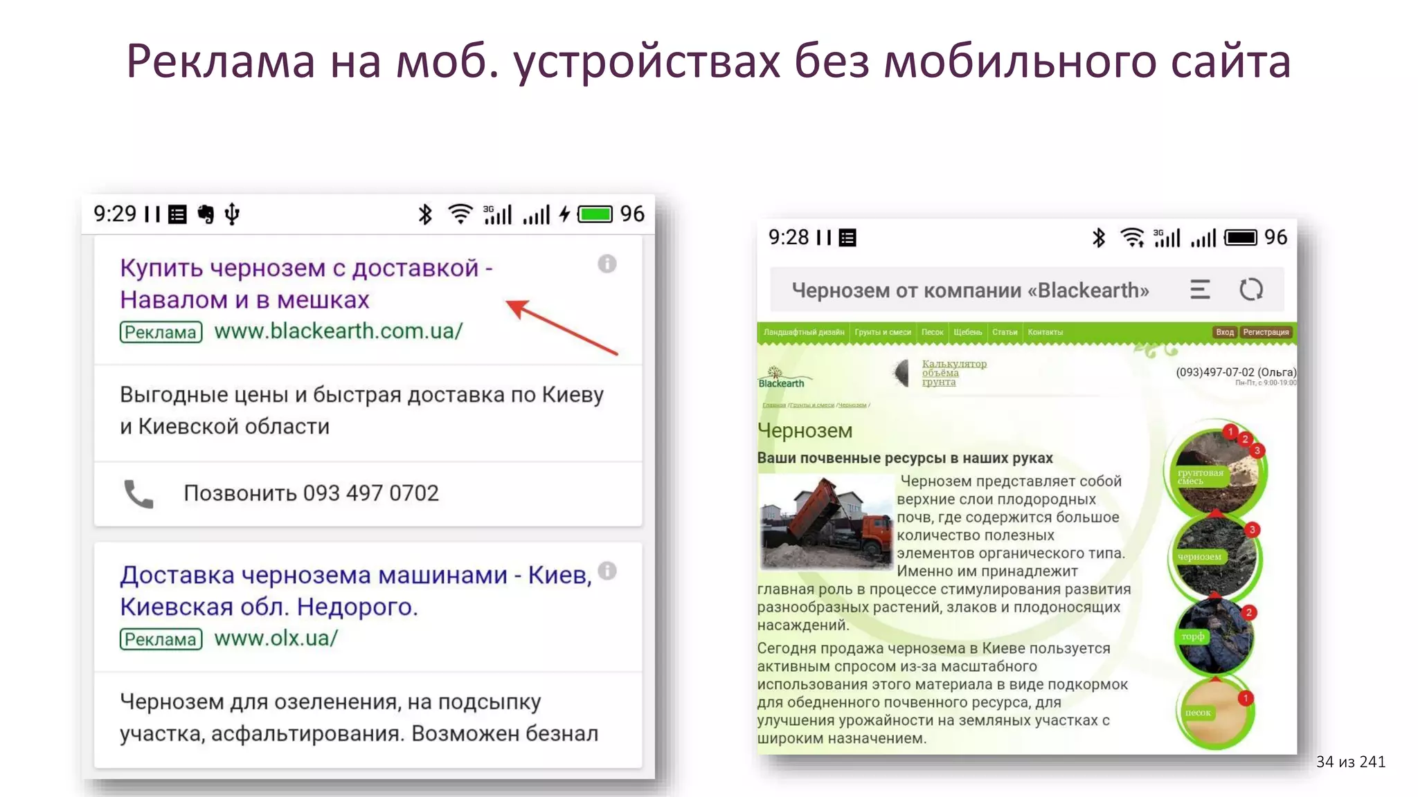 Реклама на моб. устройствах без мобильного сайта
34 из 241
 