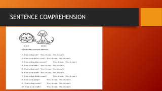 SENTENCE COMPREHENSION
 