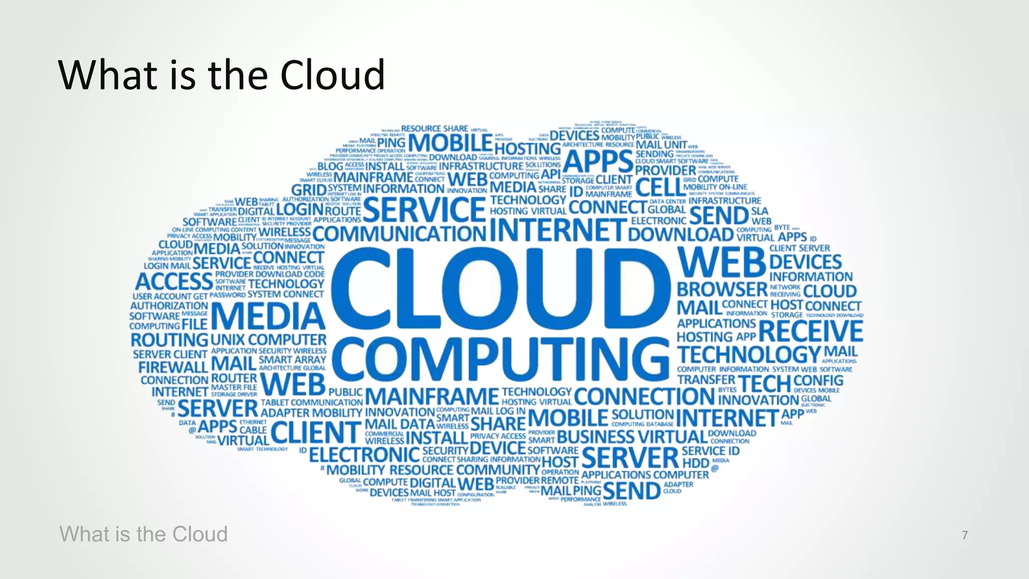 What is the Cloud
What is the Cloud 7
 