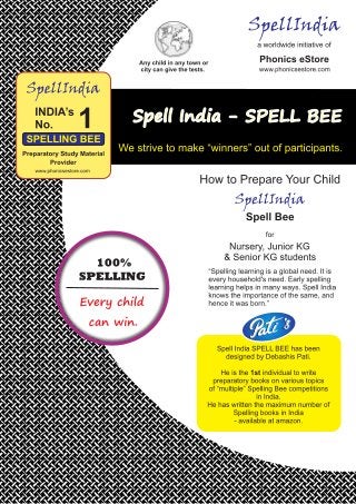 Spell India - SPELL BEE : How To Prepare Your Child with "Test Books Set" available at amazon.in .... for queries whatsapp +91 9820354672
