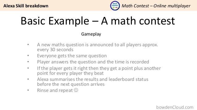 Real-time Gaming on Alexa : Math Contest - Alexa skill breakdown