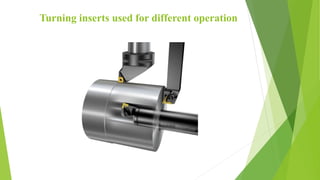 Turning inserts used for different operation
 