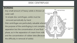 ROTARY DRUM FILTER, DISK CENTRIFUGE AND MICROFILTRATION | PPTX