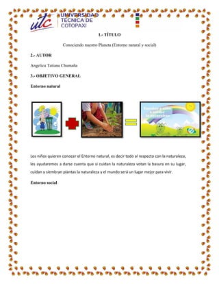 Entorno natural y social | PDF