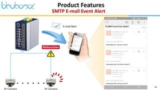 34
Product Features
SMTP E-mail Event Alert
 