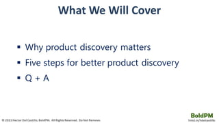 Product Discovery For Product Managers