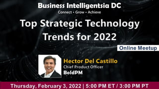 Top Strategic Technology Trends for 2022 | February 2022 Business Intelligentsia DC