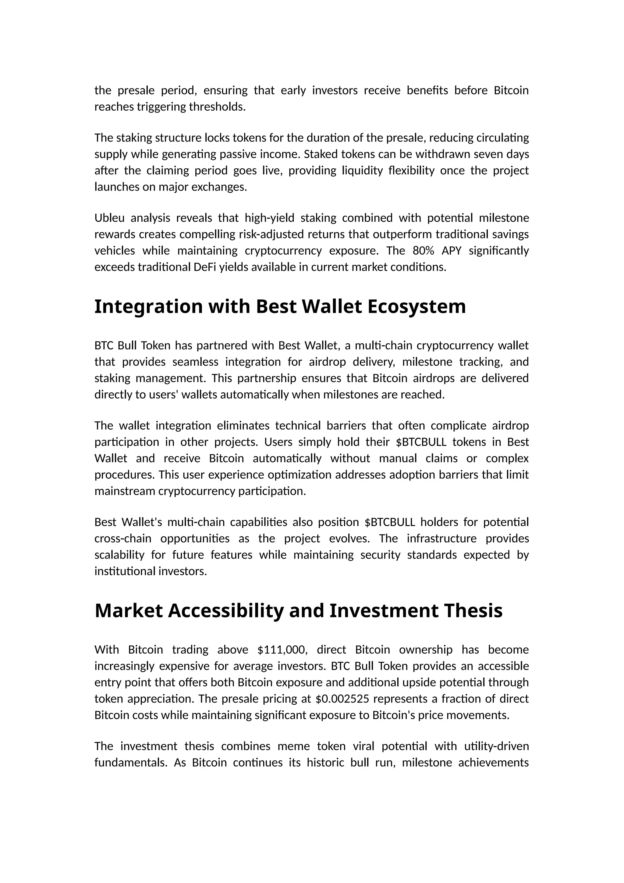 Ubleu Market Alert: BTC Bull Token Revolutionizes Bitcoin Exposure Through  Milestone Airdrops | DOCX