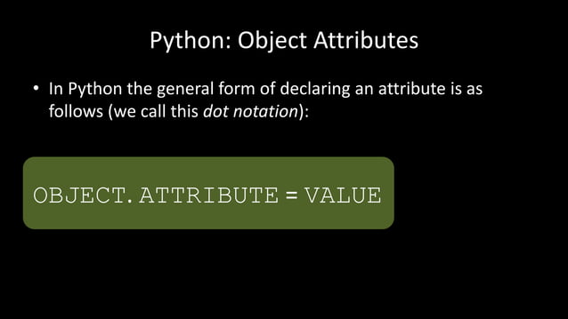 Creating Objects in Python | PPT