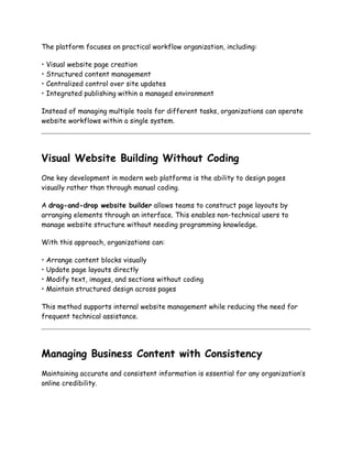 Structured Website Creation Guide | SD Web by Sitedecode | DOCX