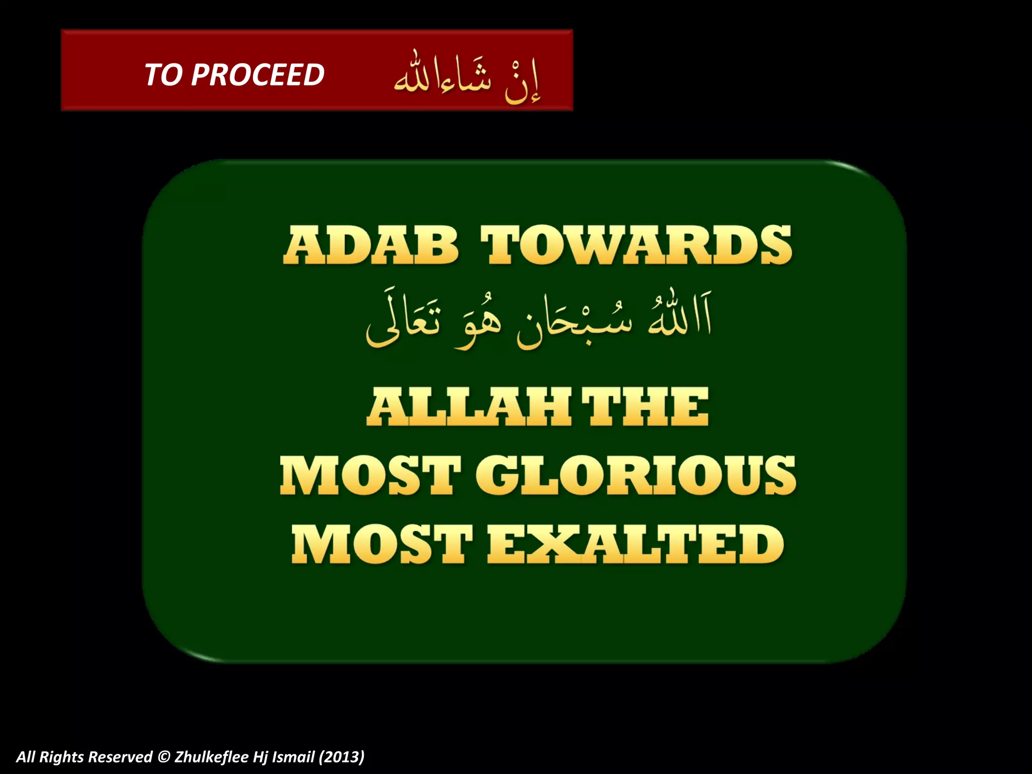 TO PROCEED

All Rights Reserved © Zhulkeflee Hj Ismail (2013)

 
