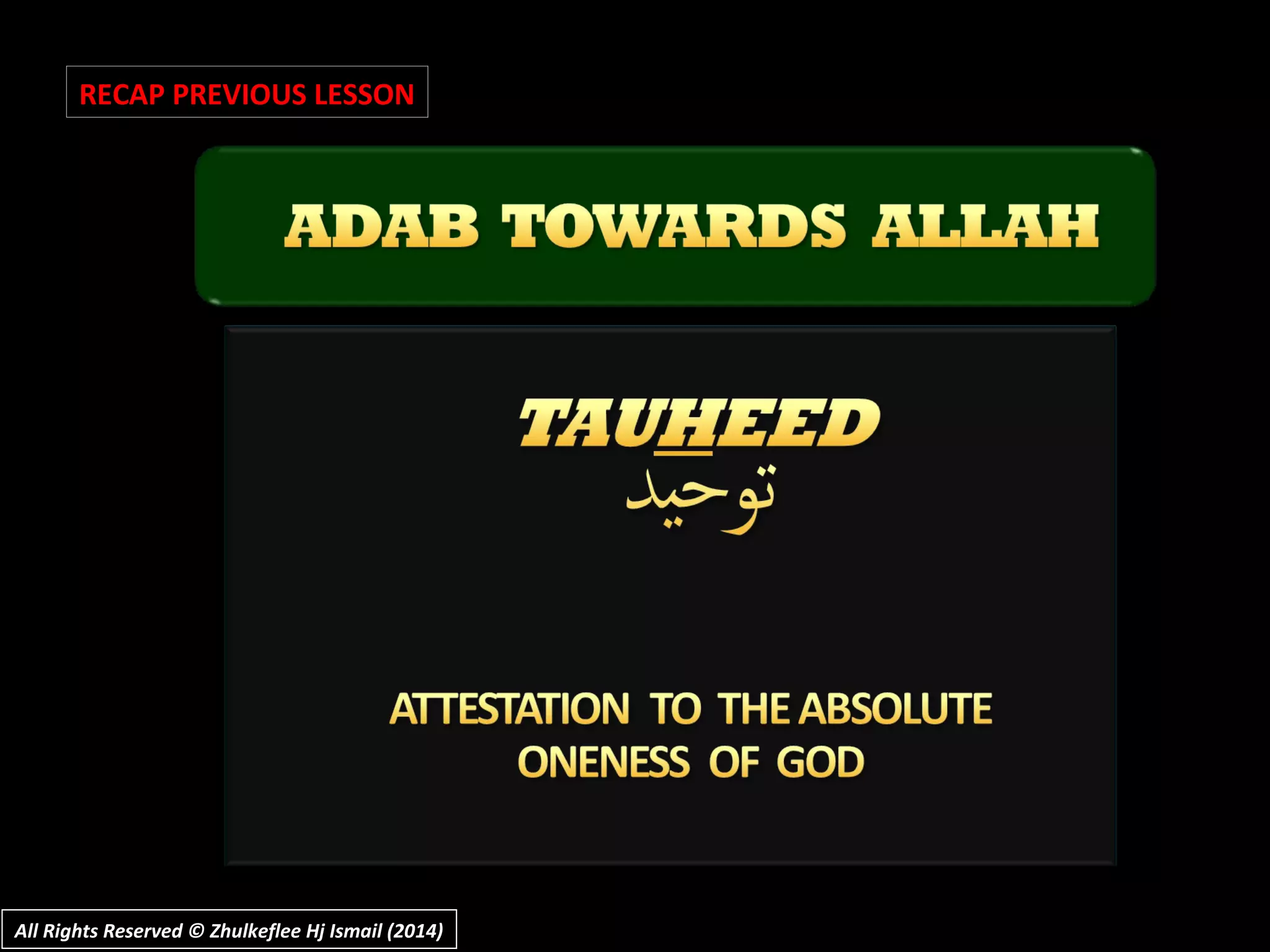 RECAP PREVIOUS LESSON
All Rights Reserved © Zhulkeflee Hj Ismail (2014)All Rights Reserved © Zhulkeflee Hj Ismail (2014)
 