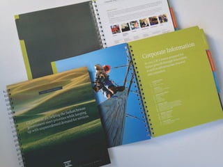 Portfolio of annual reports designed by Bradbury