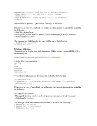 Slideshare Api Doc | PDF