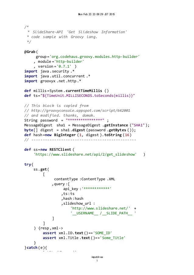 slideshare api