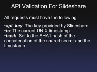 Slideshare API | PPT