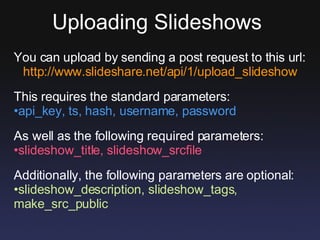 Slideshare API | PPT