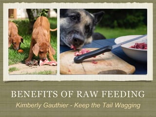 BENEFITS OF RAW FEEDING
Kimberly Gauthier - Keep the Tail Wagging
 