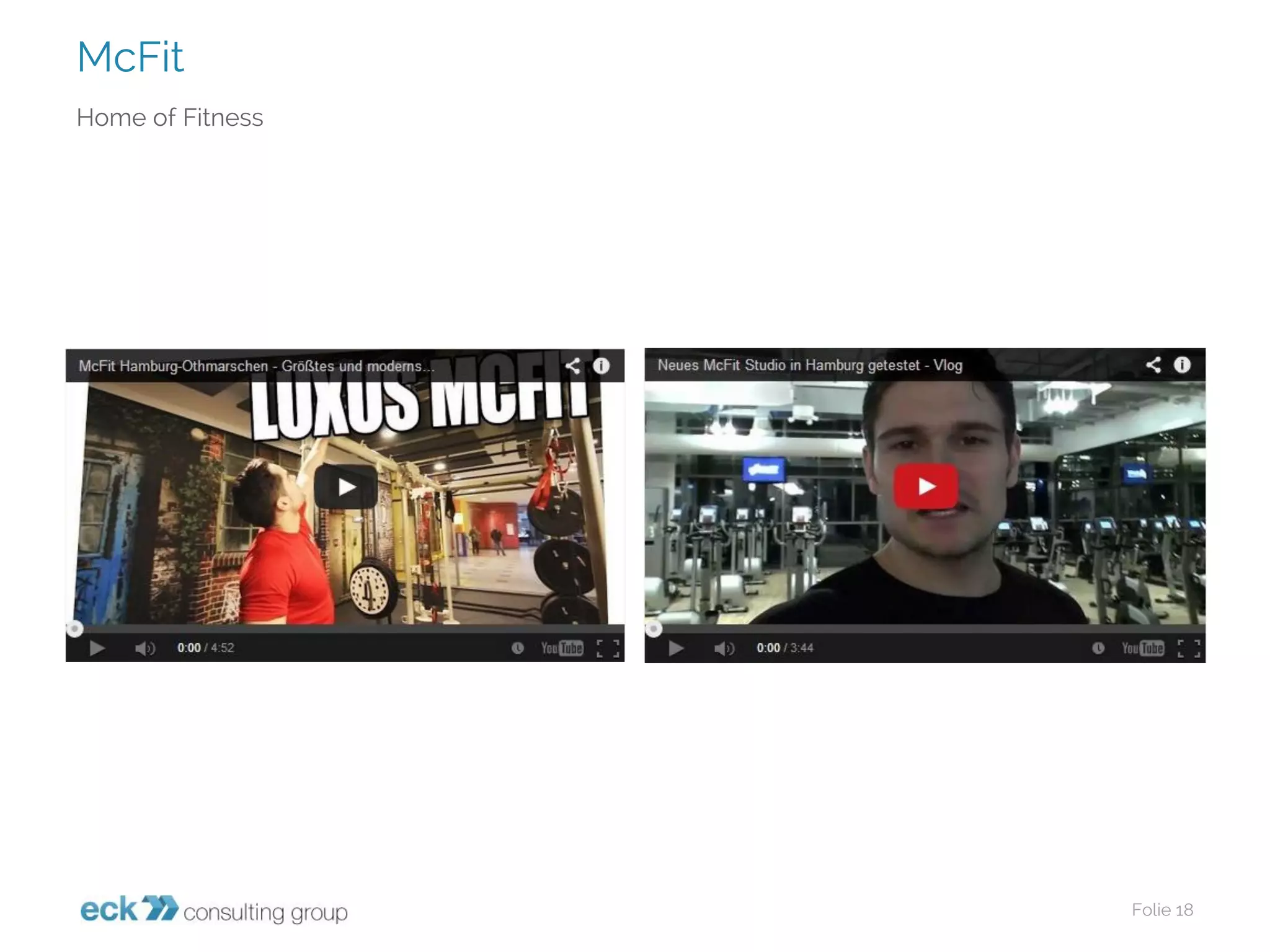 McFit 
Folie 18 
Home ofFitness  