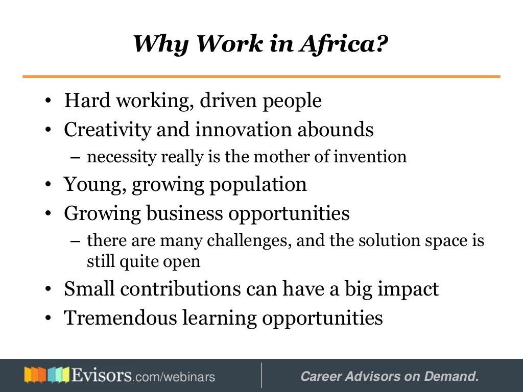 Careers in Africa