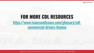 Commercial Drivers License (CDL) | PPTX