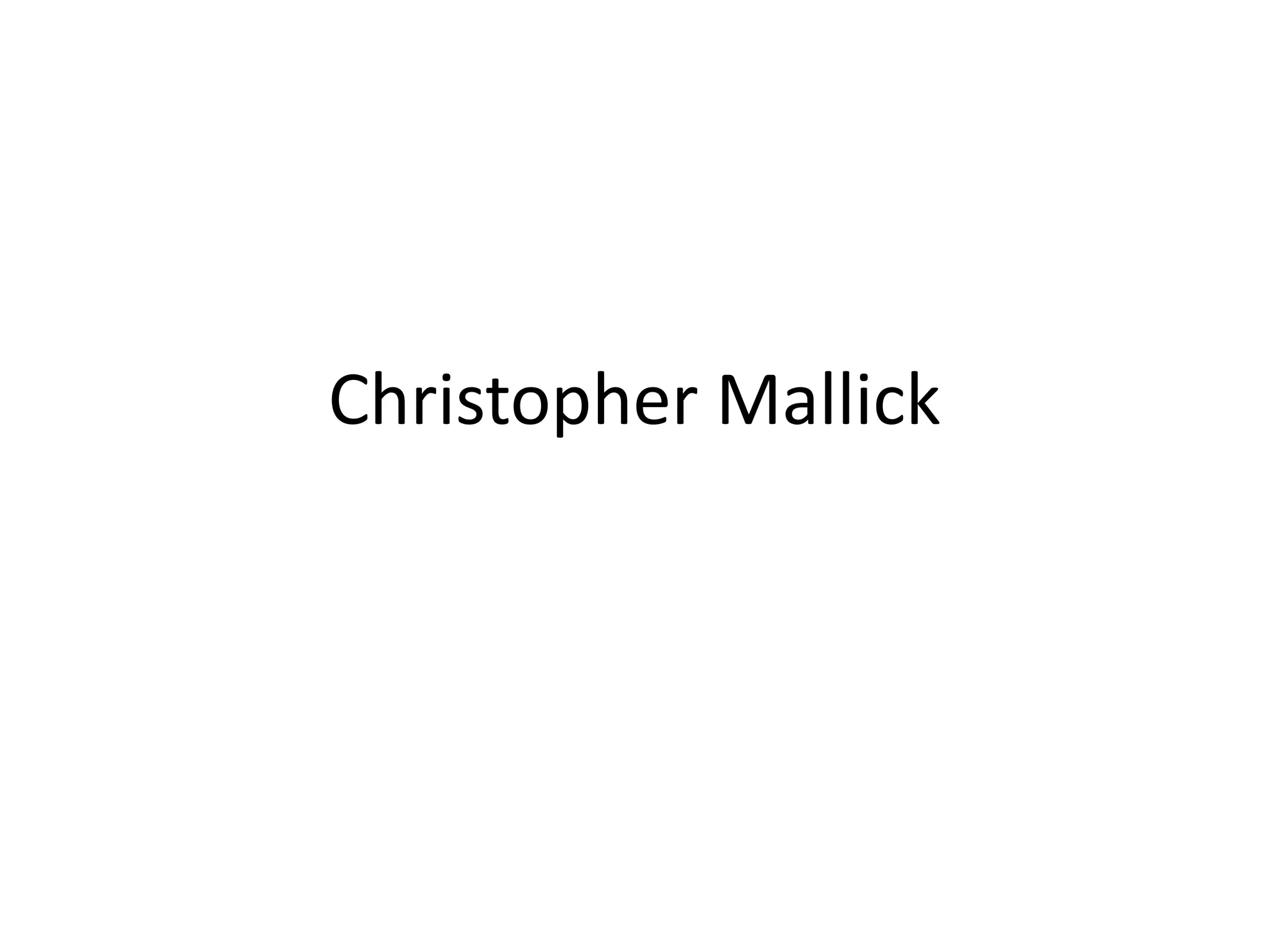 Christopher Mallick
