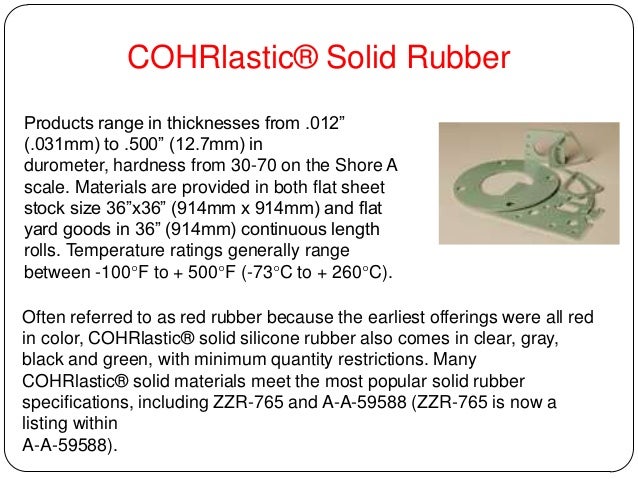 Slideshare Cohrlastic Silicone Rubber