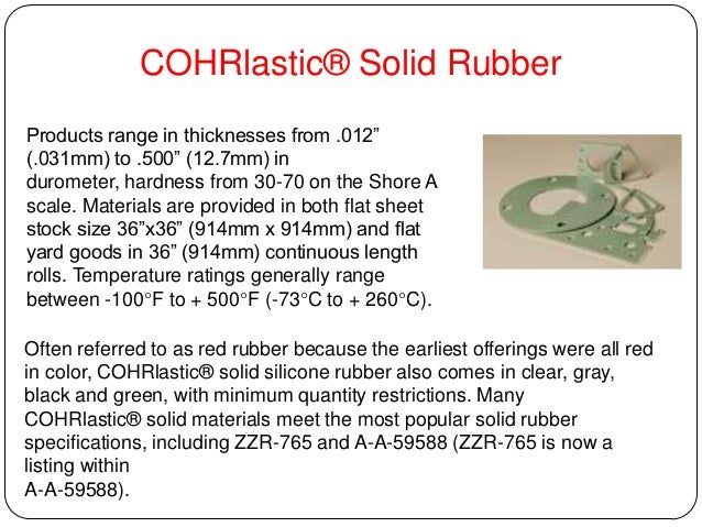 Slideshare Cohrlastic Silicone Rubber Slideshare Cohrlastic Silicone Rubber
